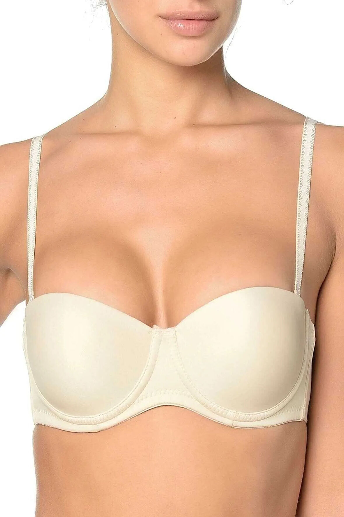 Kadın Bej Straples Destekli Sütyen