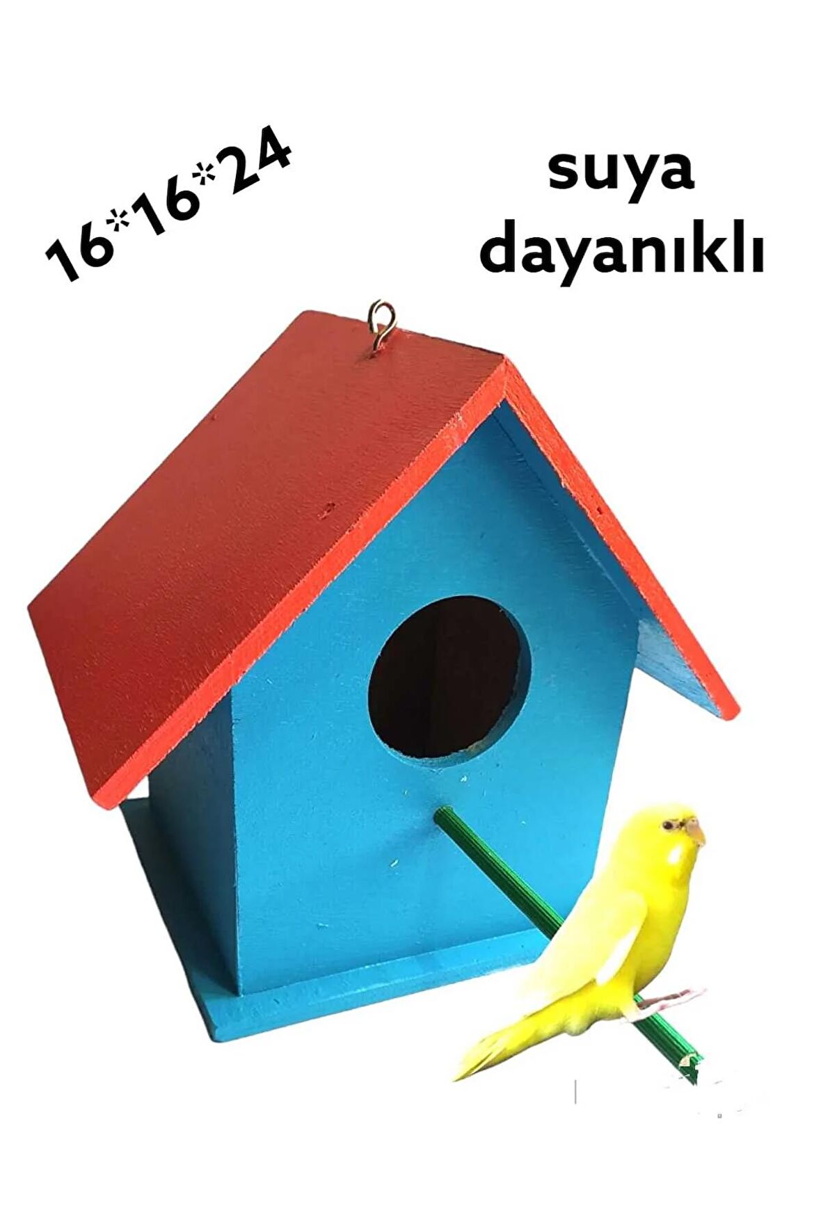 Ahşap Kuş Yuvası Kuş Evi Dış Mekan Suya Dayanıklı Büyük Boy
