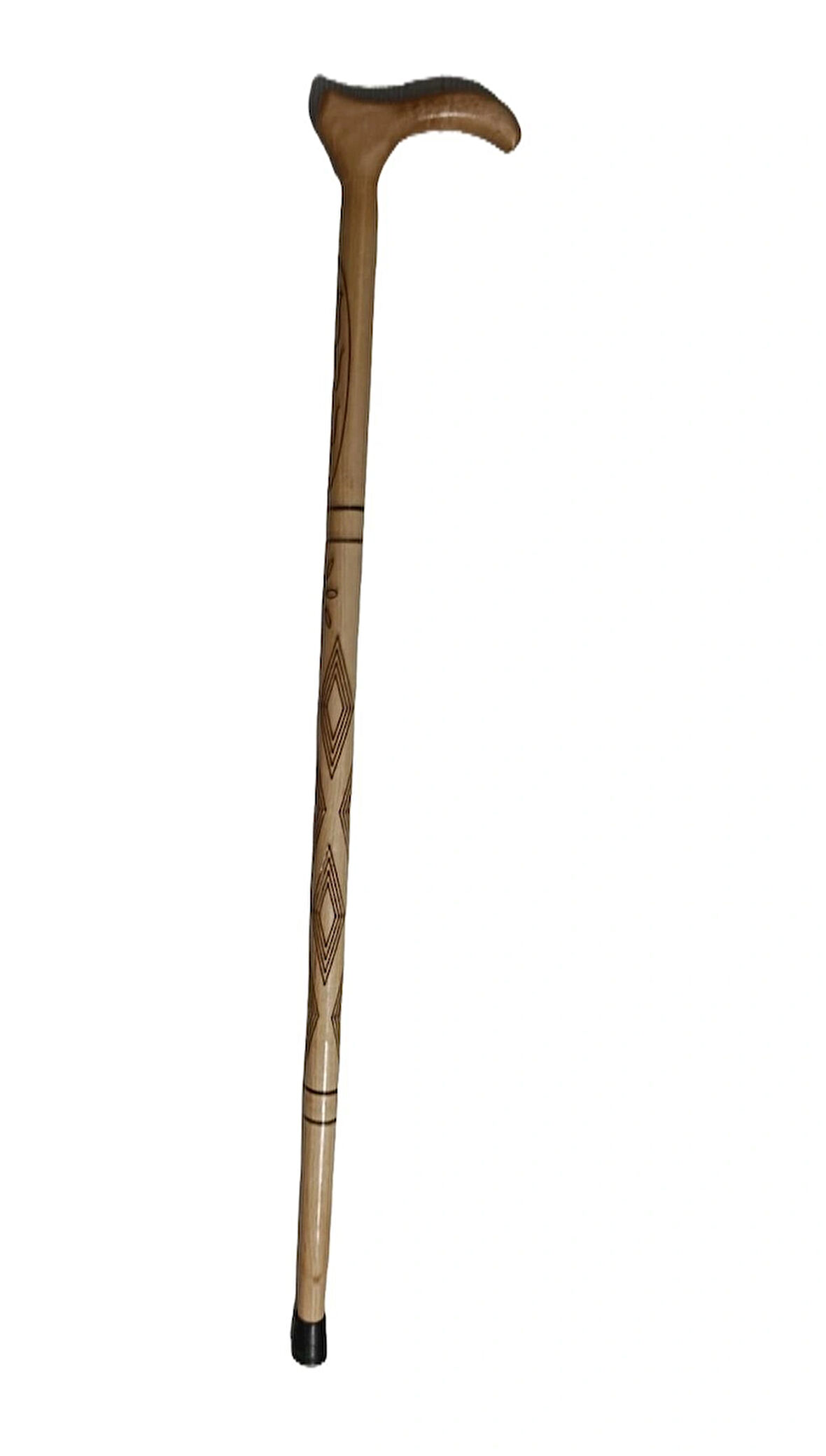 Ahşap Baston, Asa, Desenli, 90cm