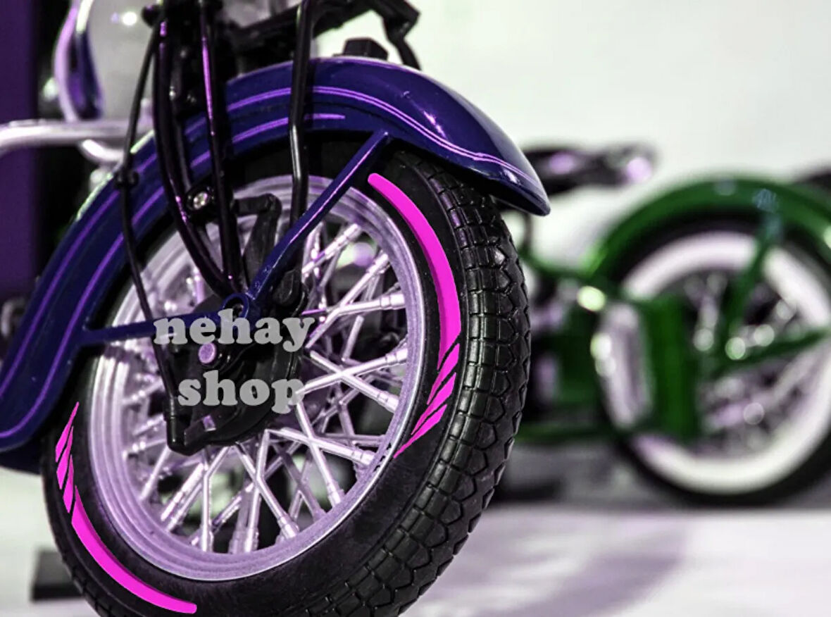 Şık Tasarım  motosiklet Jant Şeridi Pulsar  motosiklet Jant Şeridi Pembe Sağ-Sol/Ön-Arka