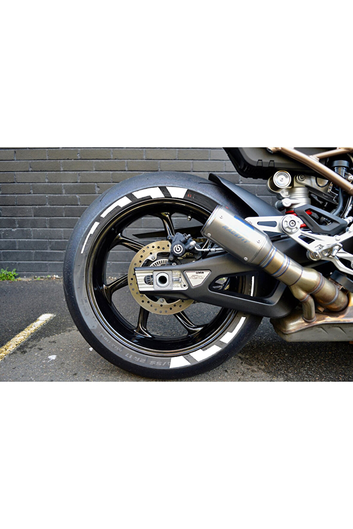 Şık Tasarım  motosiklet Lastik Yanağı Stiker Beyaz Sağ-Sol/Ön-Arka