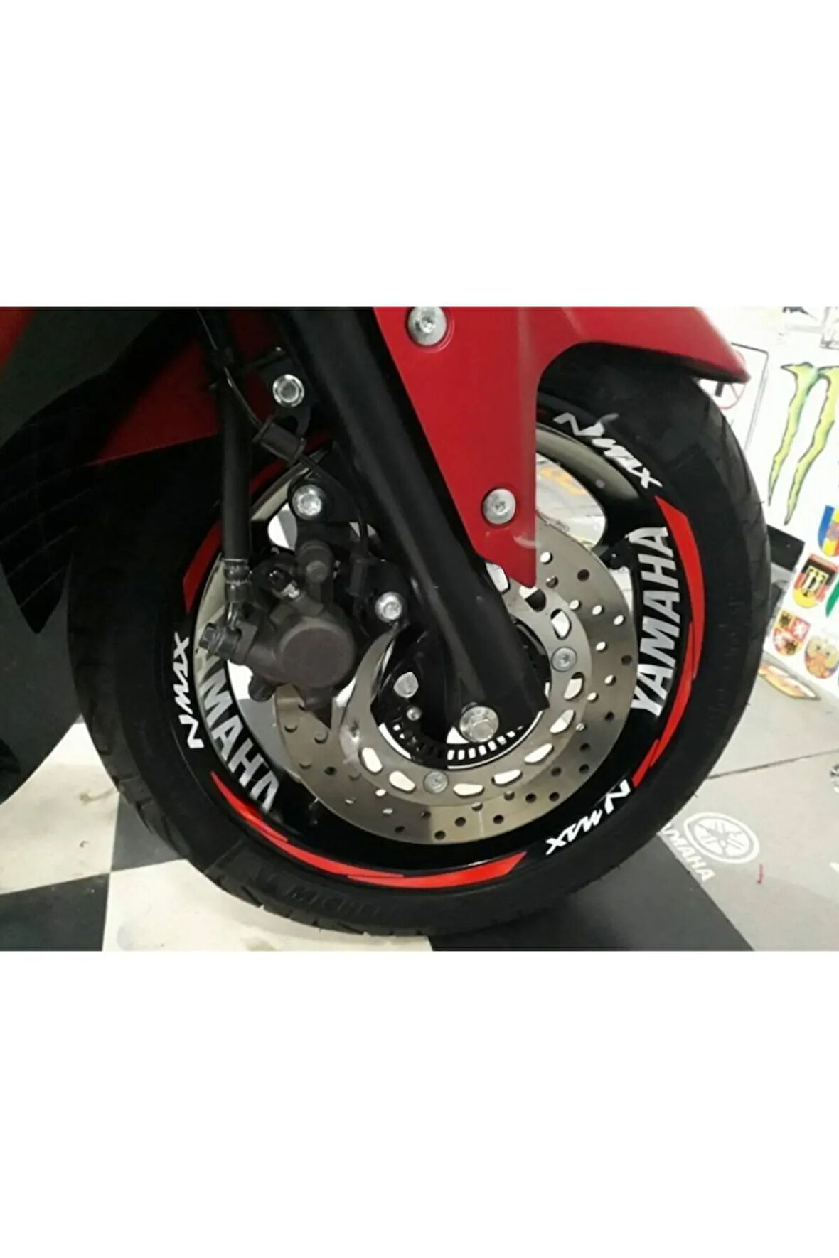Şık Tasarım  motosiklet Jant Şeridi Mt25Srt001 Yeşil Reflektörlü Yamaha Mt-25 14-21 Sağ-Sol/Ön-Arka