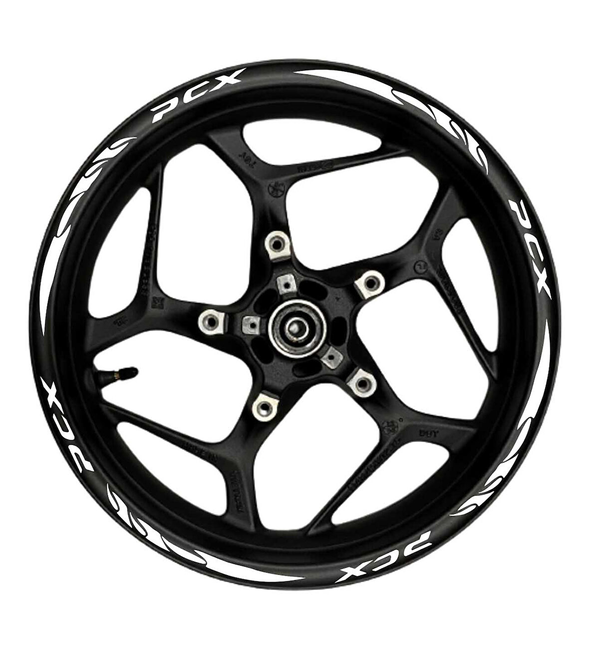 Pcx Beyaz yazılı  neon(fıstık yeşili) pençe şeritli