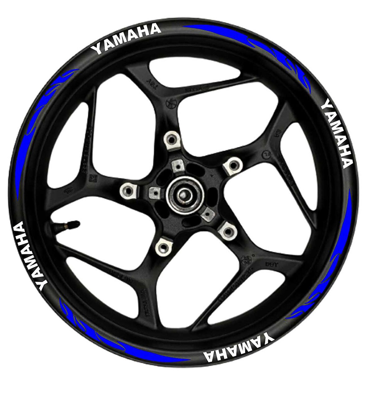 Yamaha Beyaz yazılı  neon(fıstık yeşili) pençe şeritli