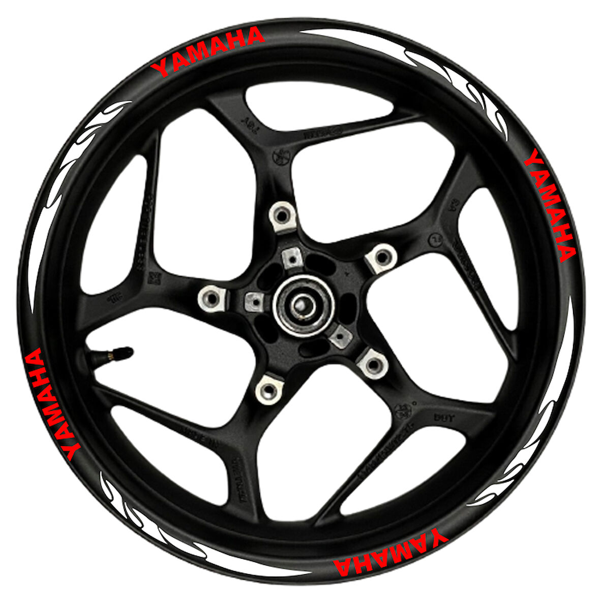 CB125R kırmızı yazılı  yeşil reflektif pençe şeritli