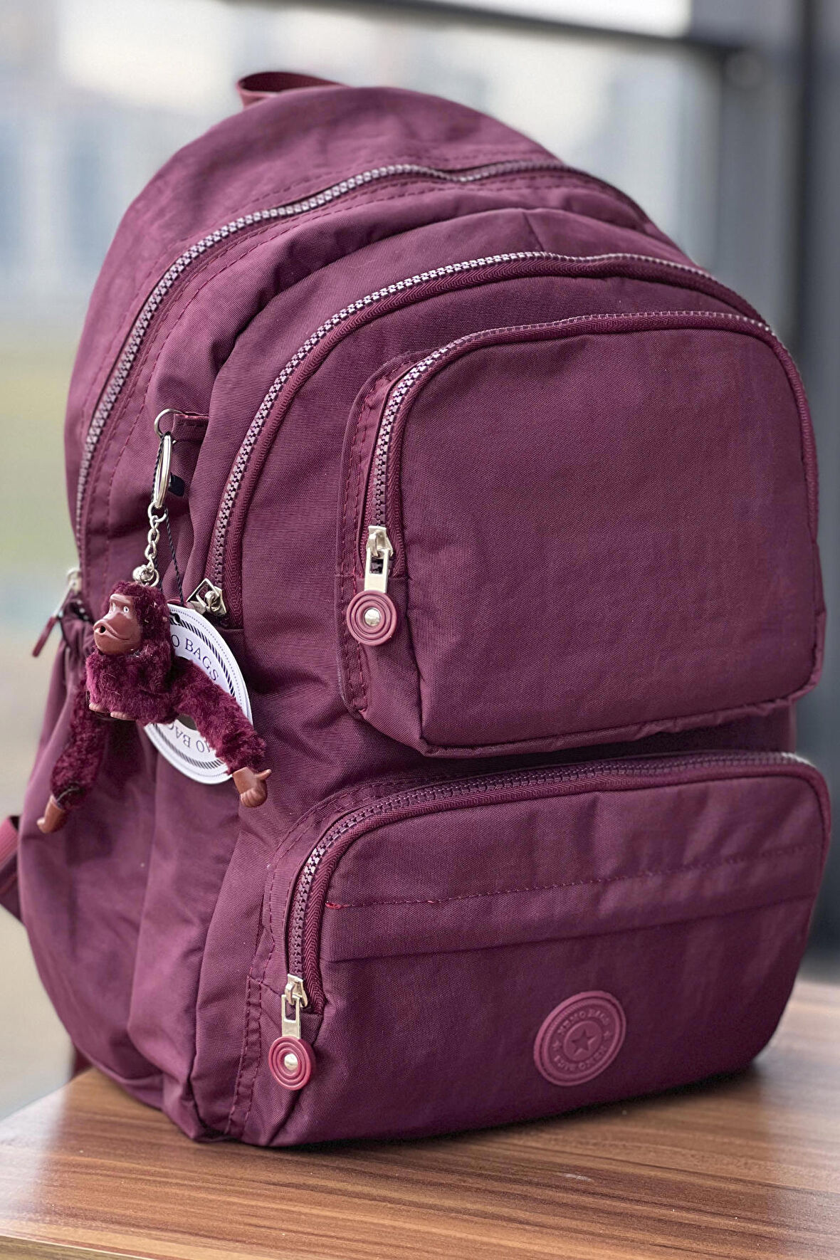 NEMO BAGS Unisex Bordo Orta Boy Sırt Çantası Suya Dayanıklı 18l Okul Çantası Laptop Çanta Seyahat Spor /  40X30X15
