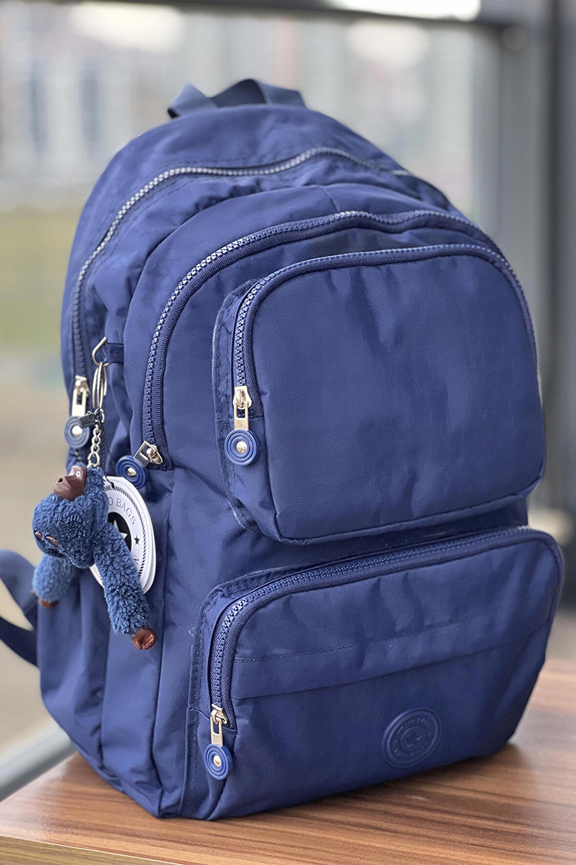 Nemo Group Unisex LACİVERT Sırt Çantası Okul Çantası Laptop ve Seyahat Çantası Su Geçirmez Spor Çantası 40x30x15cm