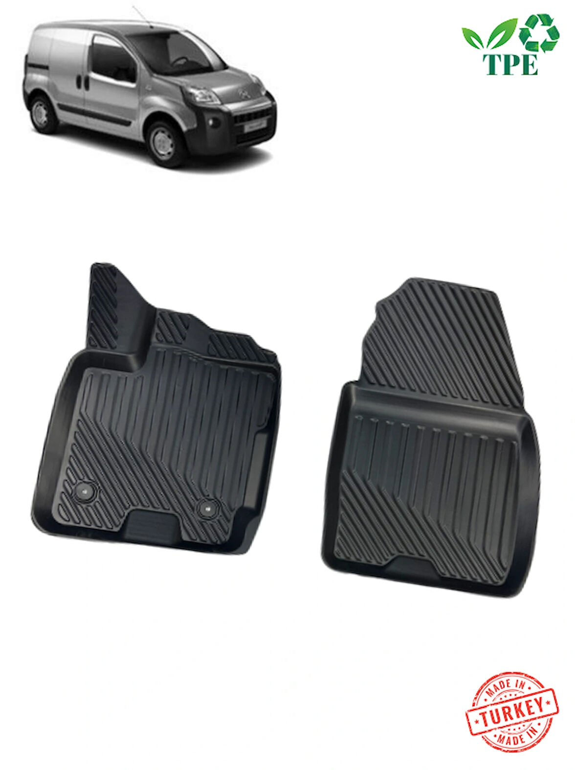 Citroen Nemo Panelvan Ön İki Parça Oto Paspas