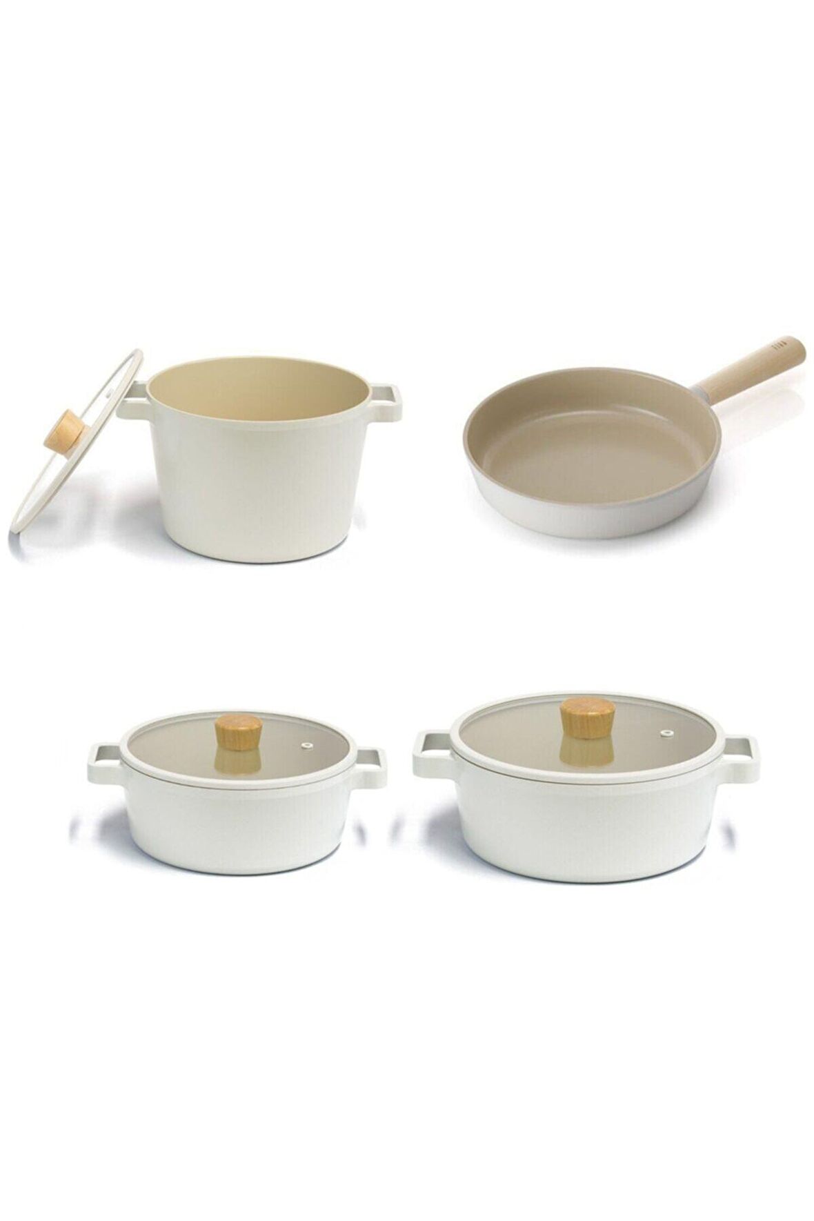 Fika Alüminyum Döküm 7 Parça Tencere - Tava Seti