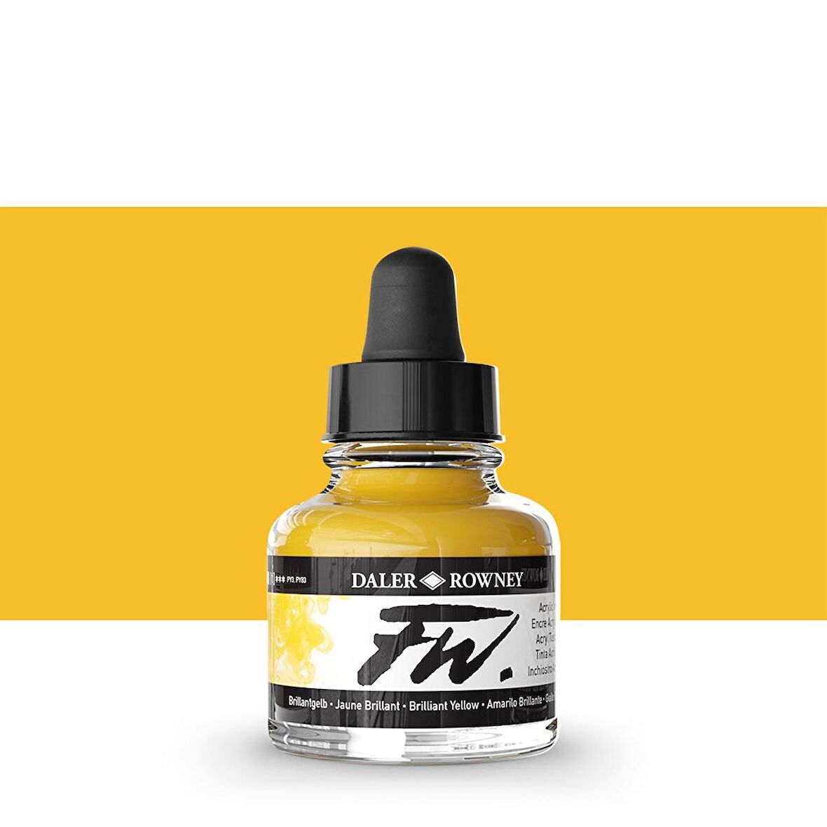 Daler Rowney FW Acrylic Artist Ink 29.5ml Brill Yellow 607