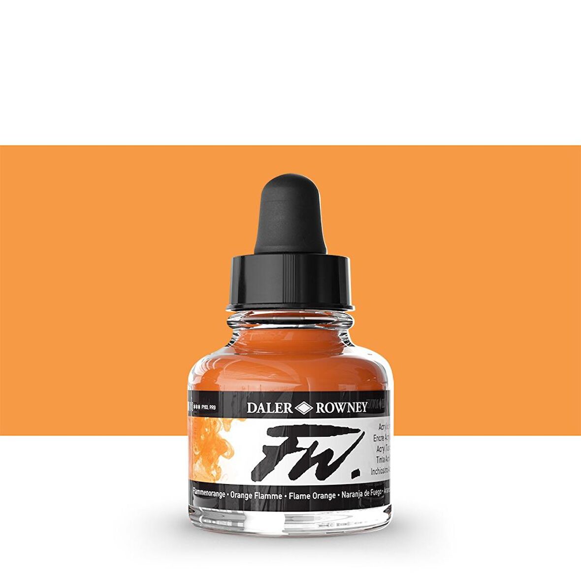 Daler Rowney FW Acrylic Artist Ink 29.5ml Flame Orange 687