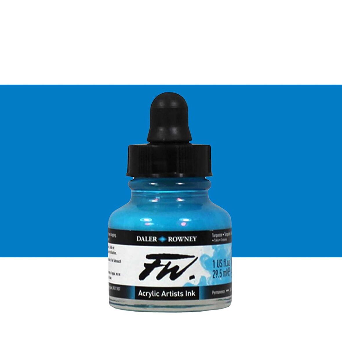 Daler Rowney FW Acrylic Artist Ink 29.5ml Fluorescent Blue 100