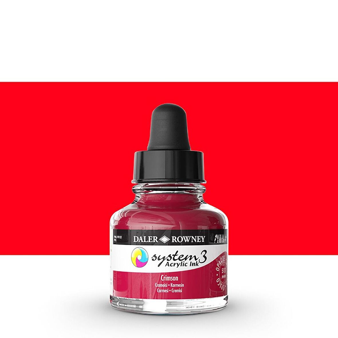 Daler Rowney System 3 Sıvı Akrilik Mürekkep Boya 29.5ml 513 Crimson