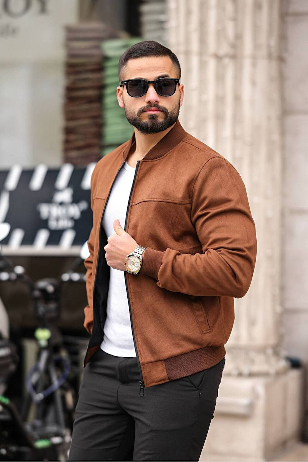 Unisex Süet Kolej Ceket - Günlük ve Spor Kombinlerin Vazgeçilmezi