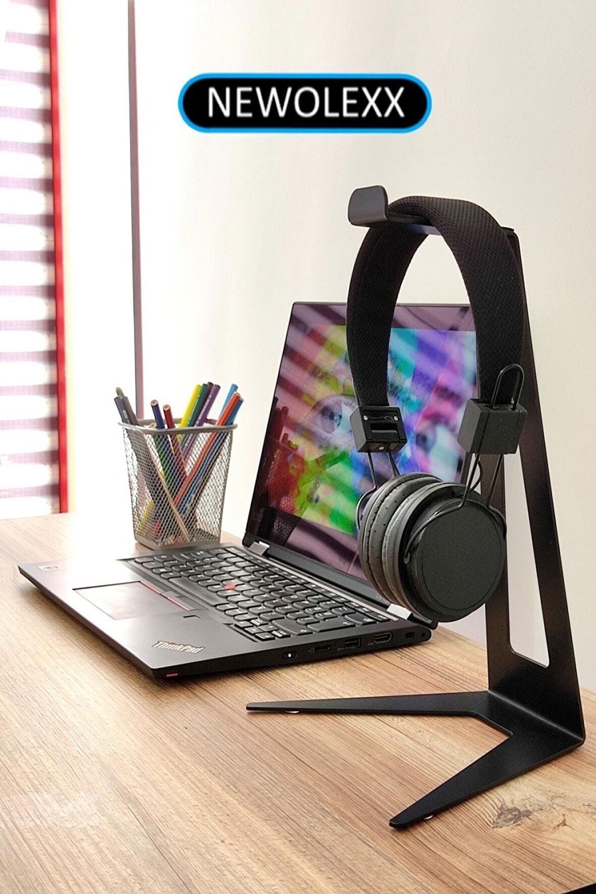 Metal Oyuncu Kulaklık Standı Kulaklık Askısı Headset Stand-siyah