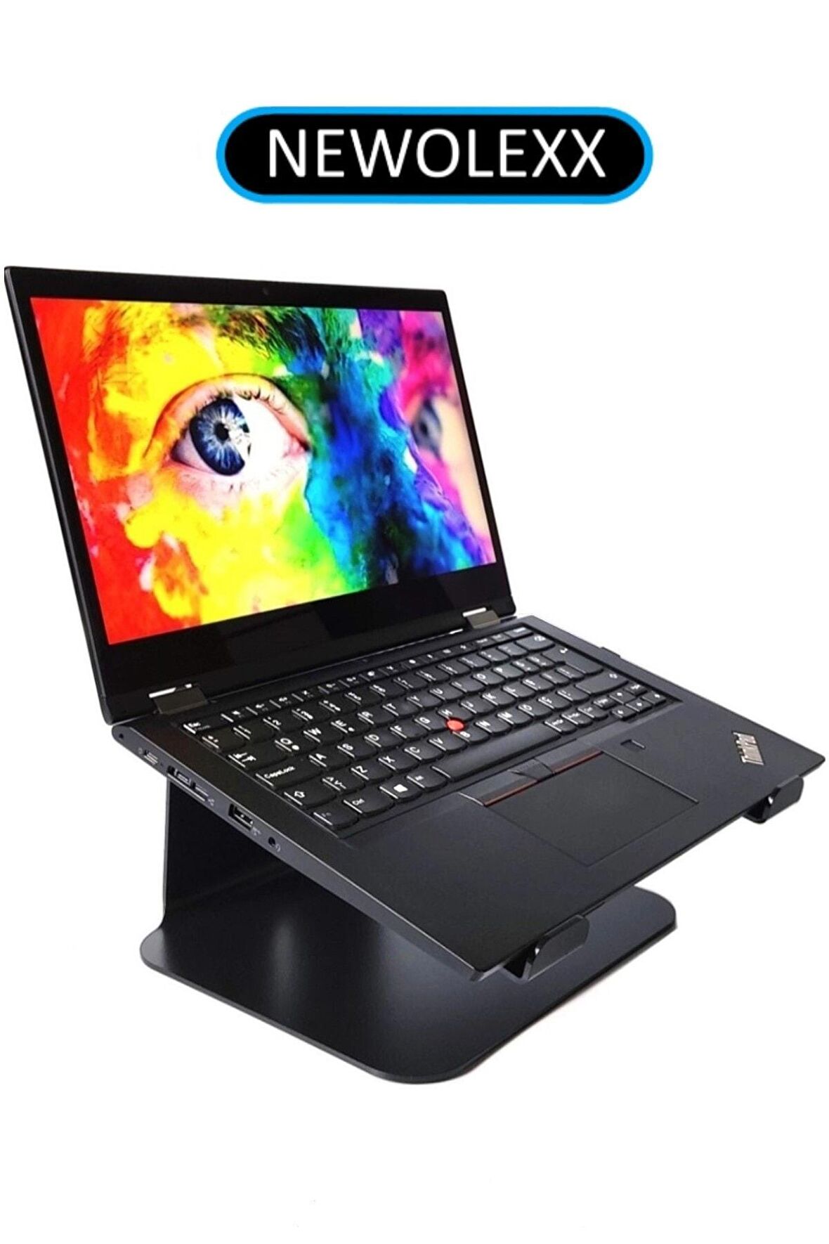 Laptop Standı Notebook Soğutucu Yükseltici Sehpa-metal-siyah