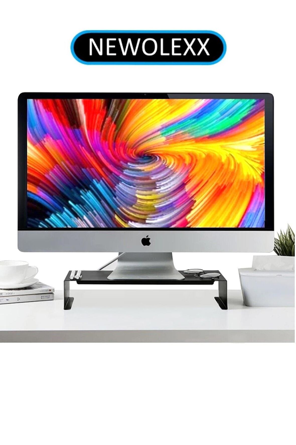 Masa Üstü Ekran Monitor Tv Laptop Yazıcı Yükseltici Metal Ayaklı Stand Organizer