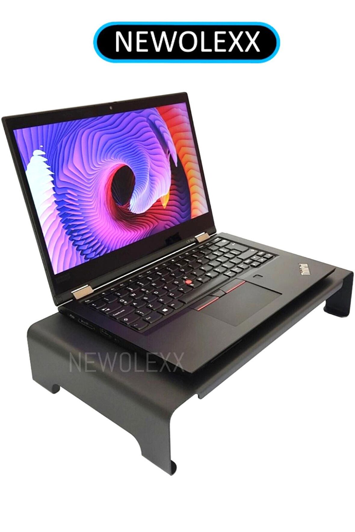 Çok Amaçlı Monitör Laptop Notebook Standı Yükseltici Sehpa Siyah Metal