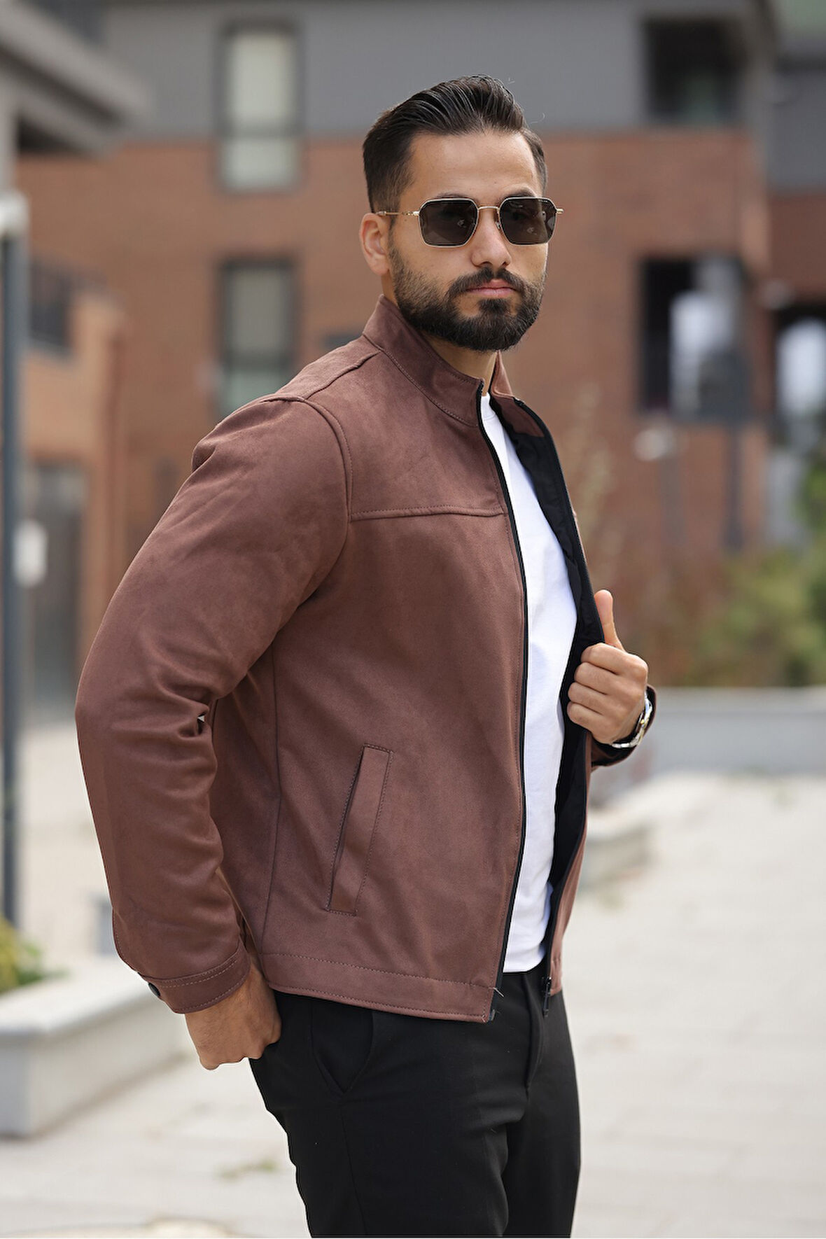 Basic Baharlık Süet Ceket - Sade ve Şık Stil