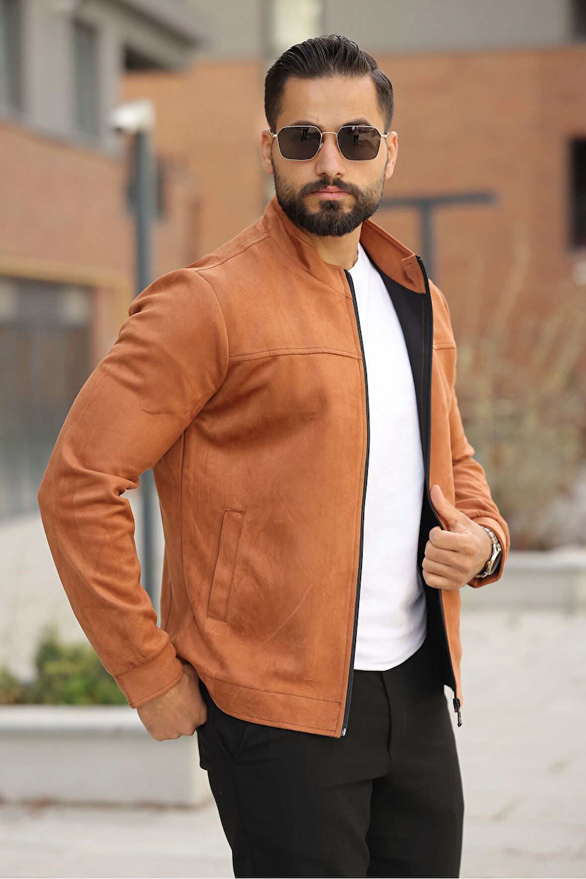 Basic Baharlık Süet Ceket - Sade ve Şık Stil