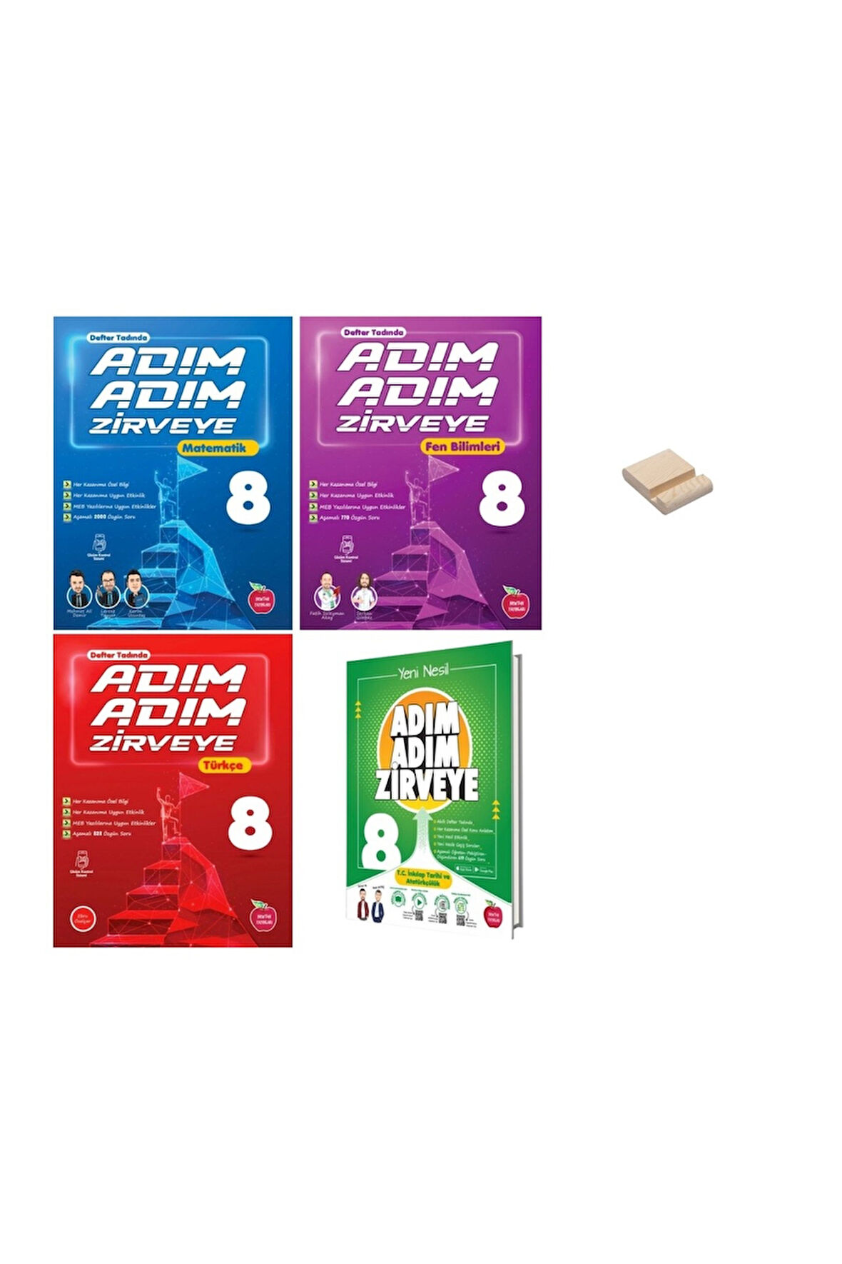 LGS 8. Sınıf Adım Adım Matematik Fen Türkçe ve İnkılap Konu Anlatımlı 4lü Set