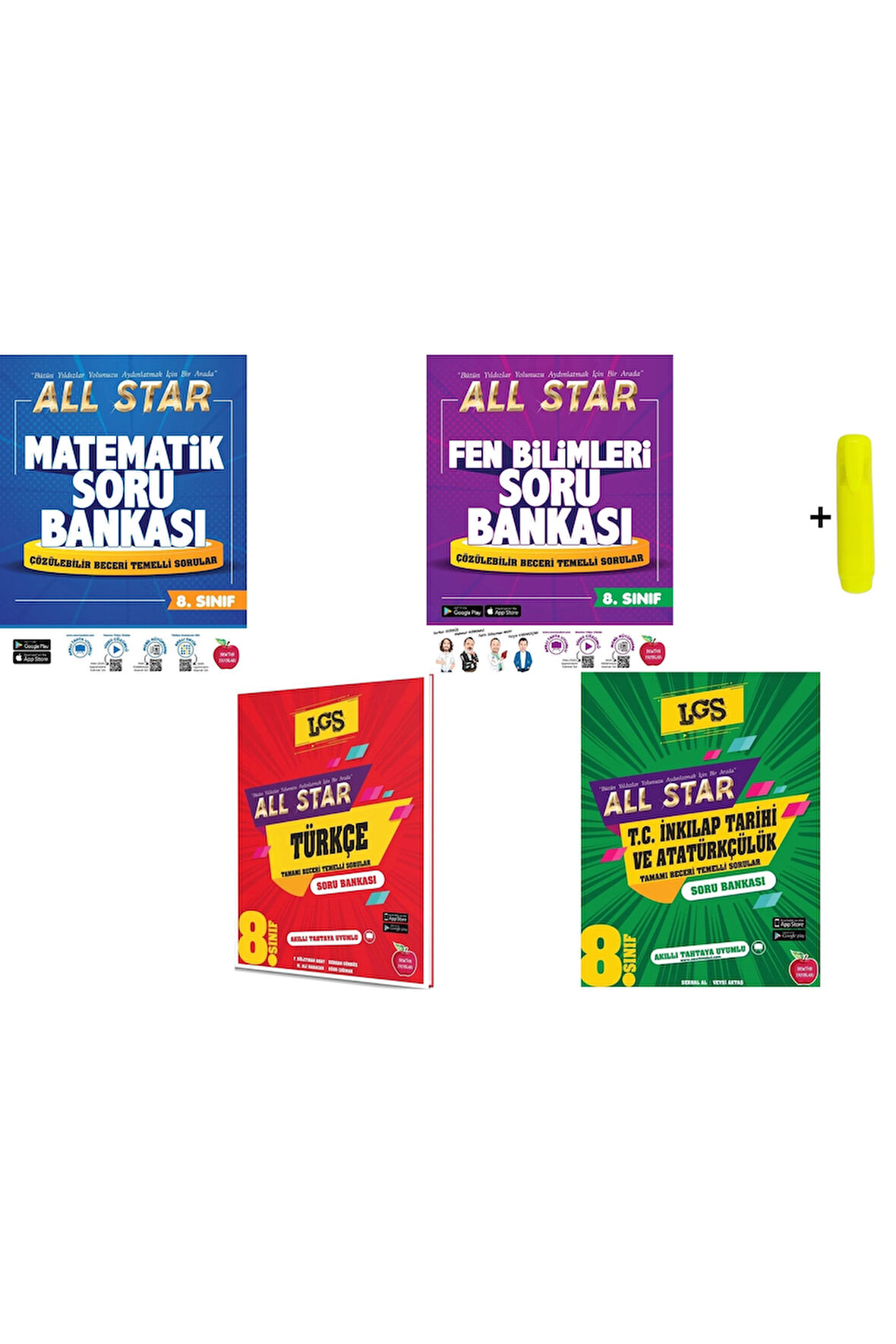 Newton 8. Sınıf Matematik Fen Türkçe İnkılap All Star Soru Bankası 4 Kitap Set