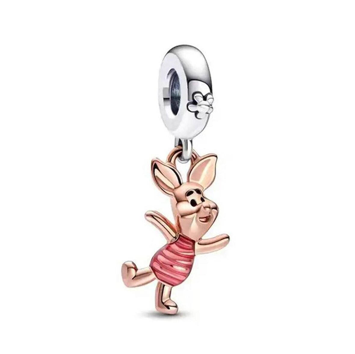 Gümüş s925 Damgalı Disney Winnie the Pooh Piglet Sallantılı Charm