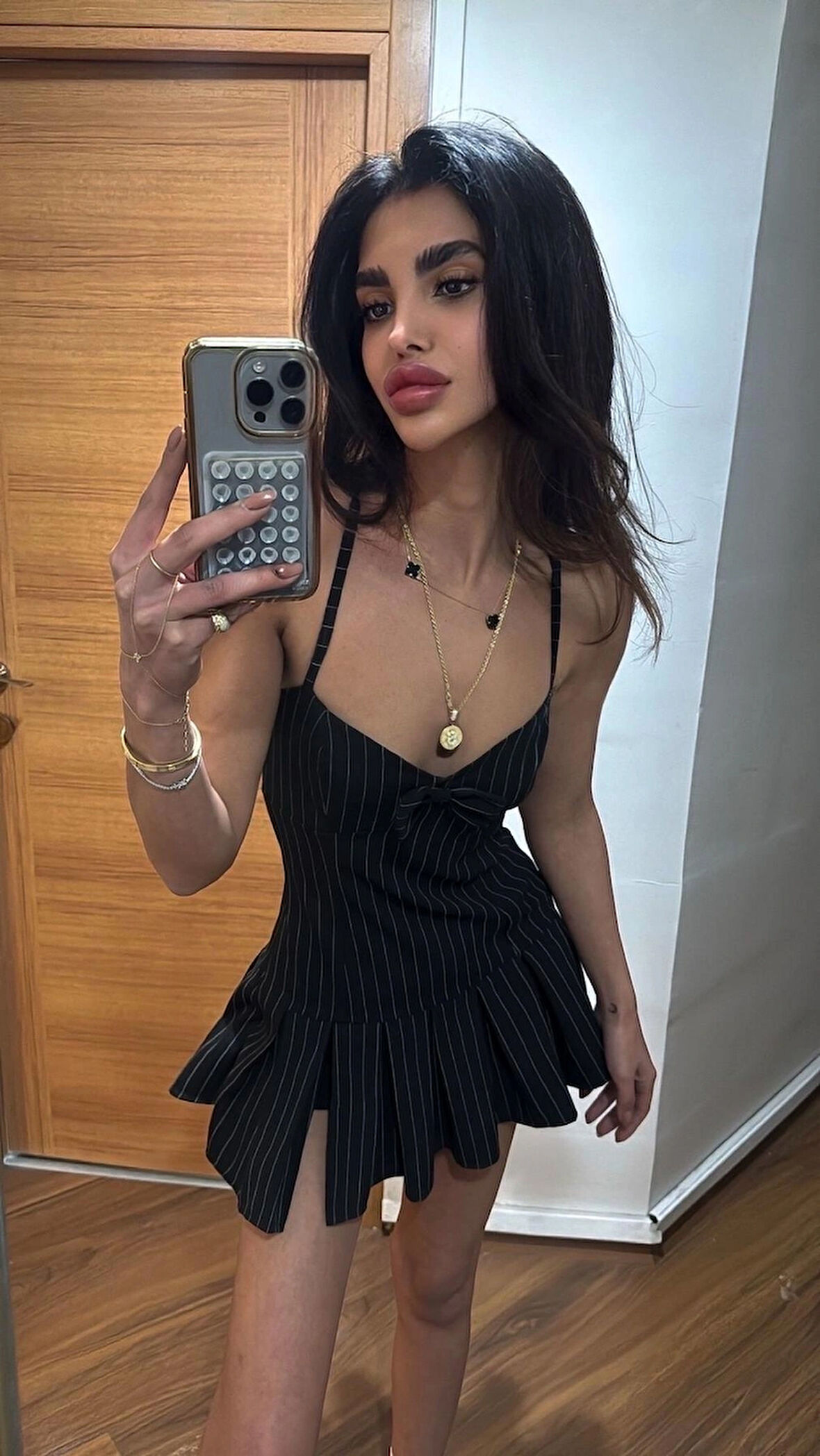 Askılı Şortlu Mini Elbise