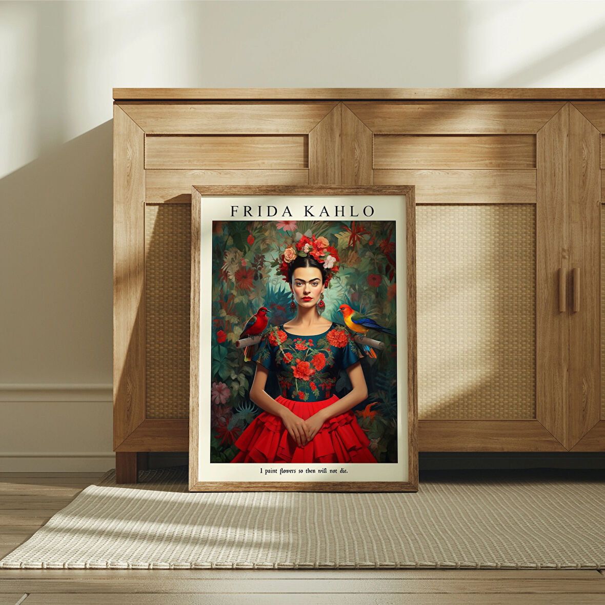Frida Kahlo Çiçek ve Hayvan Portresi, Frida Kahlo Fotoğrafı, Frida Kahlo