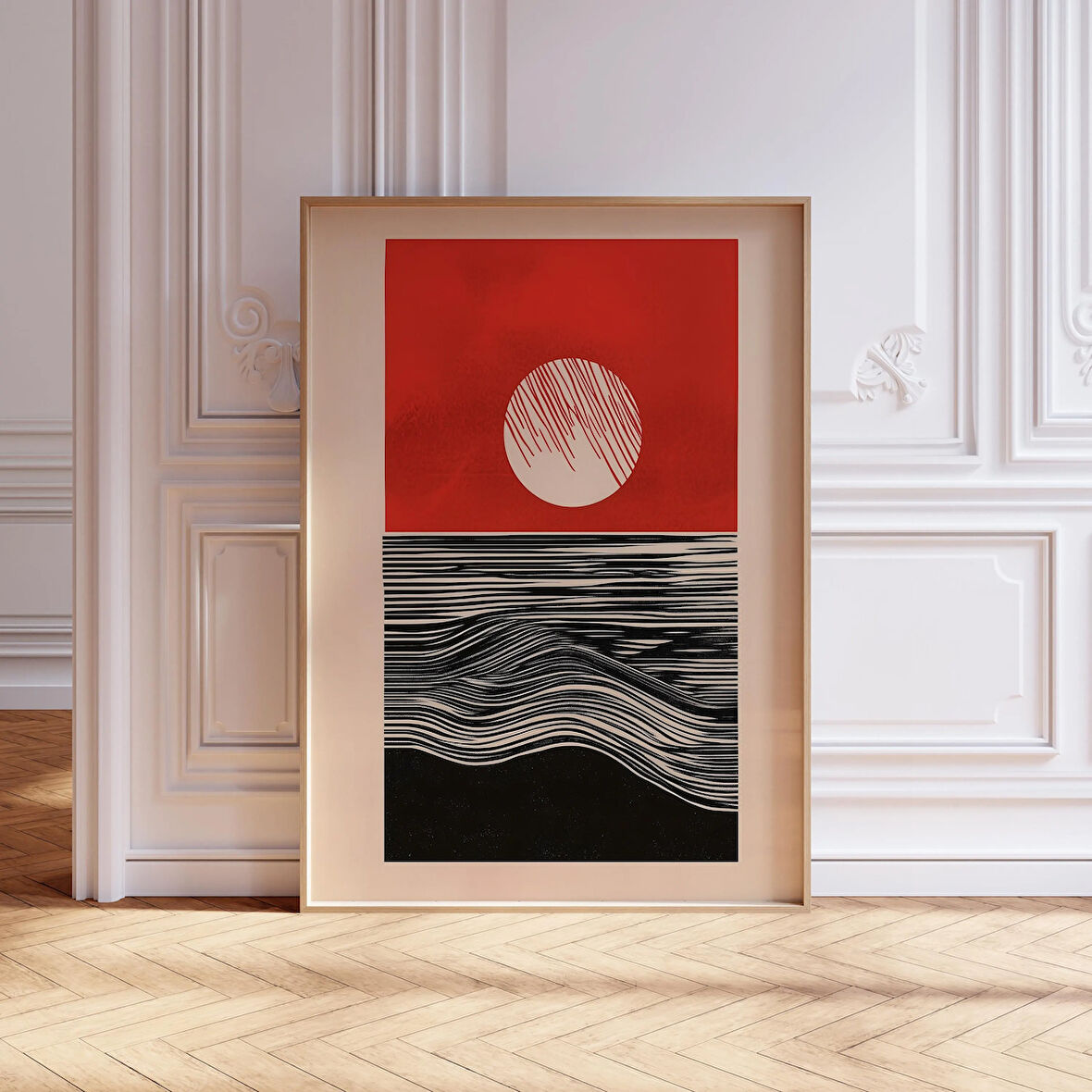 Modern Japon Tarzı Soyut Duvar Sanatı, Minimalist Bohem Duvar Sanatı