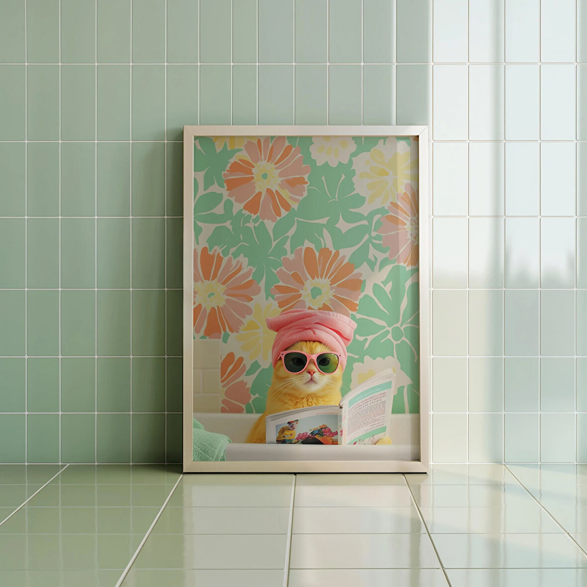 Komik Banyo Kedisi, Kedi Sevenler İçin Hediyeler, Komik Banyo Sanatı
