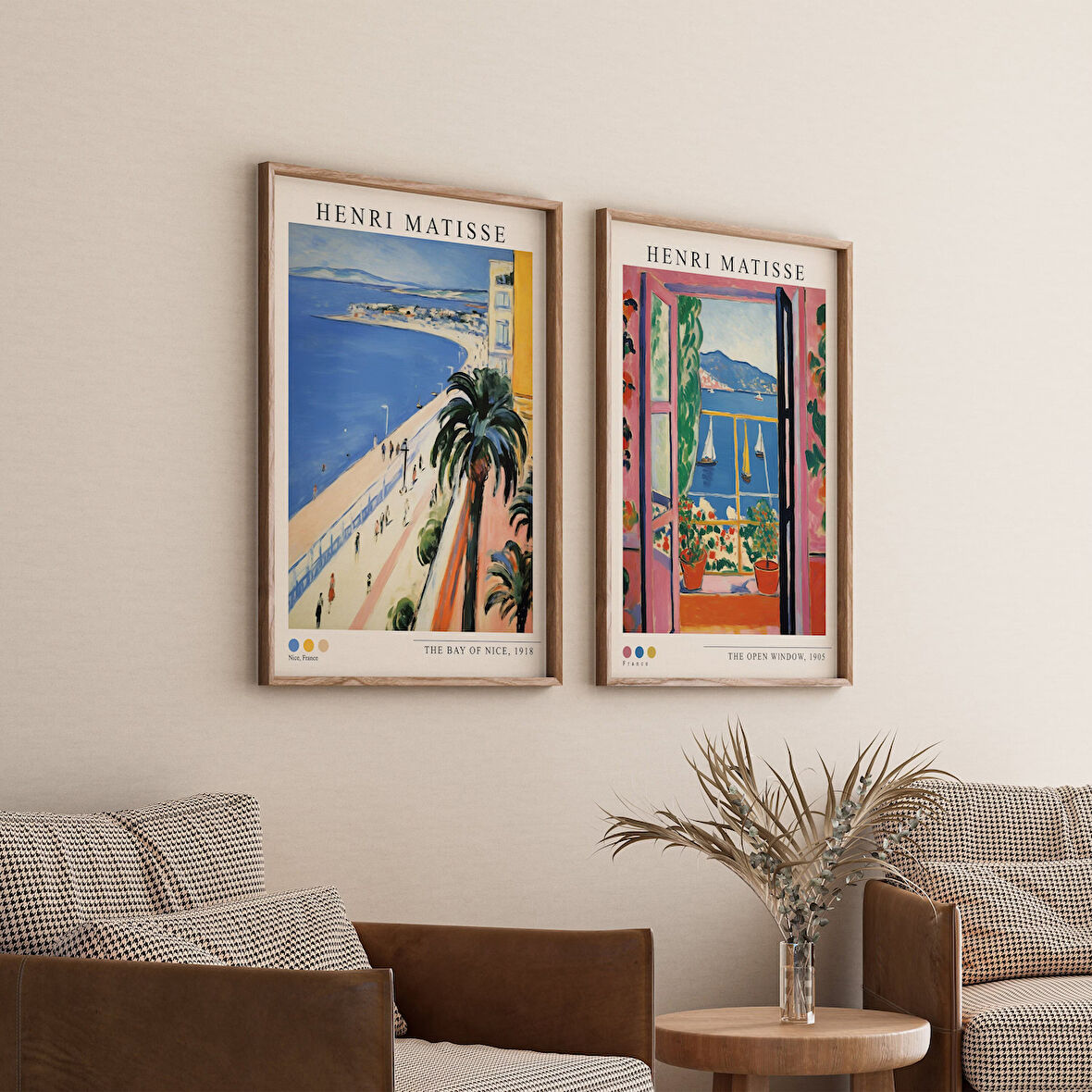 Henri Matisse Kıyı Baskıları 2'li Set, Matisse Sanatı, Matisse, Baskılar