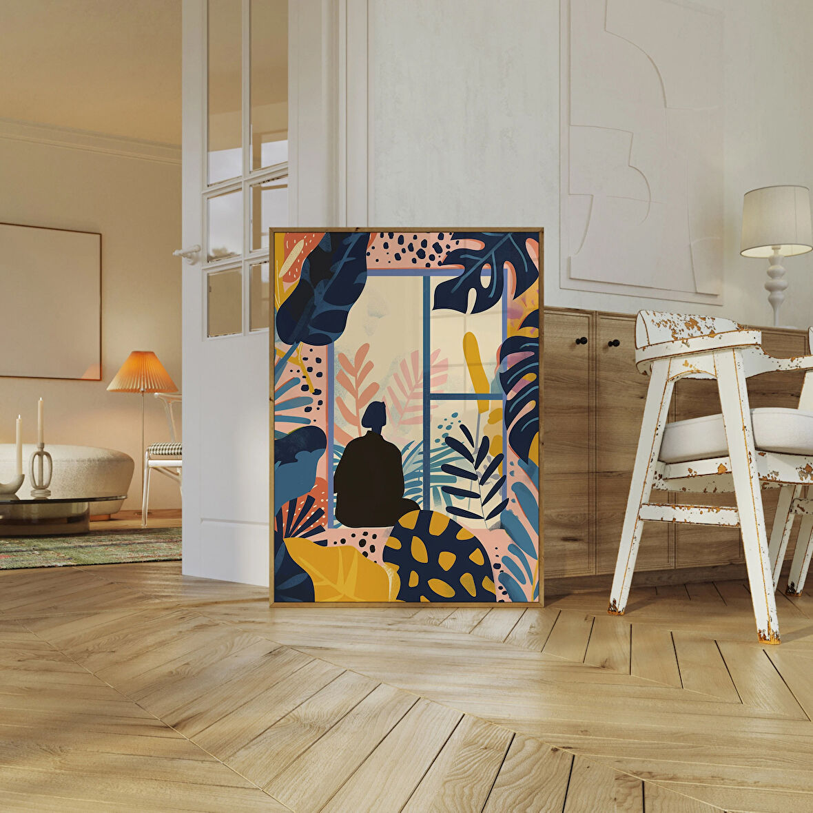 Matisse Esintili, Penceredeki Kadın, Matisse Duvar Sanatı, Estetik Poster