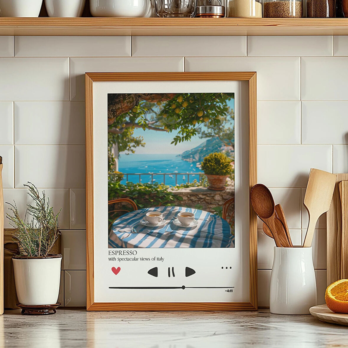 İtalya Manzaralı Kahve Posteri, Espresso, Kahve, Mutfak Baskıları