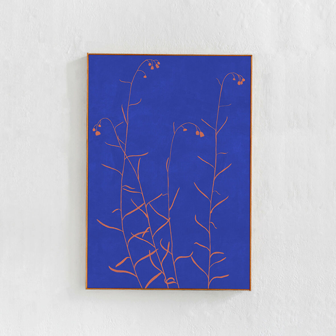 Kobalt Mavisi Botanik Duvar Sanatı: Mavi Eklektik Poster