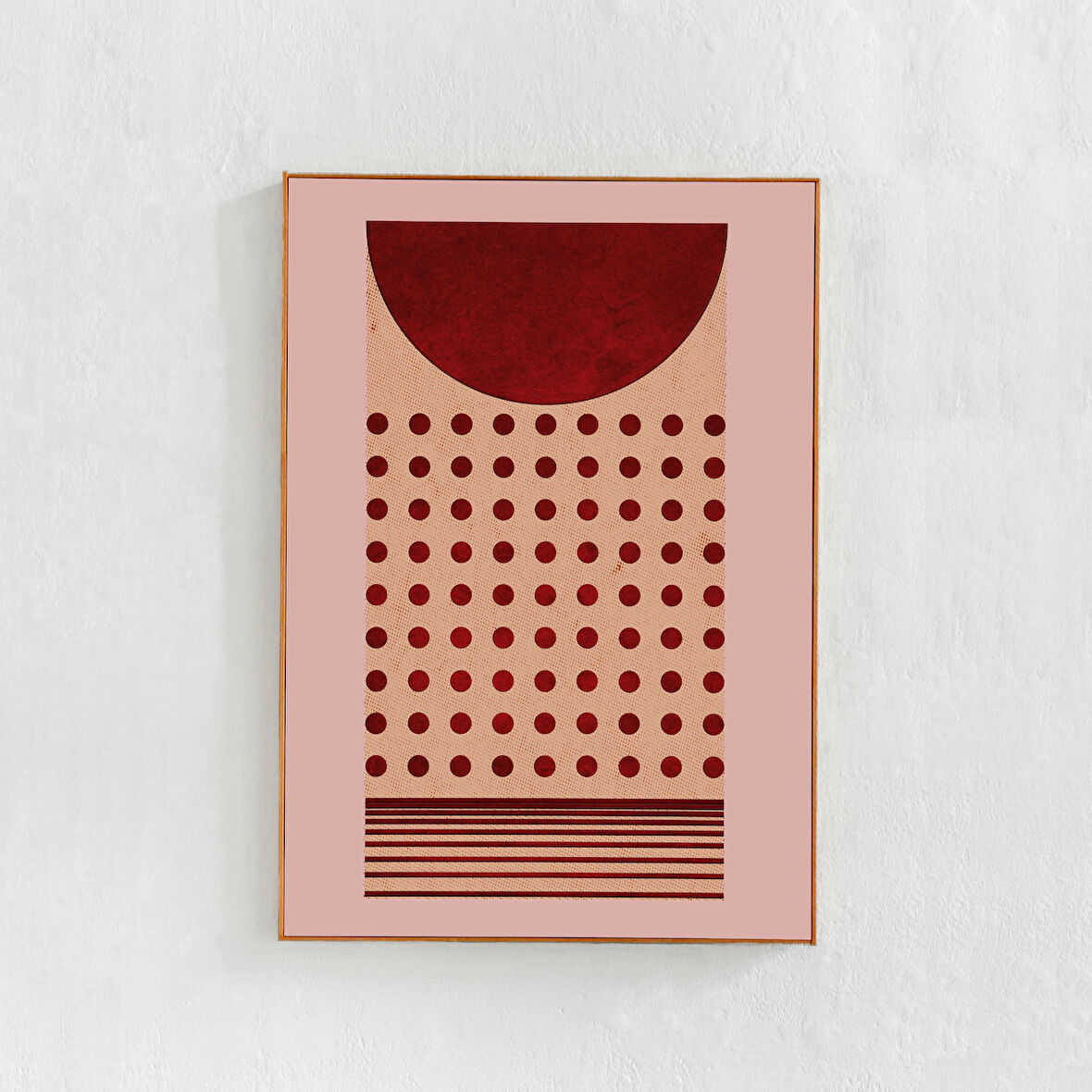 Allık Pembesi Bordo Duvar Sanatı: Sanat Posteri