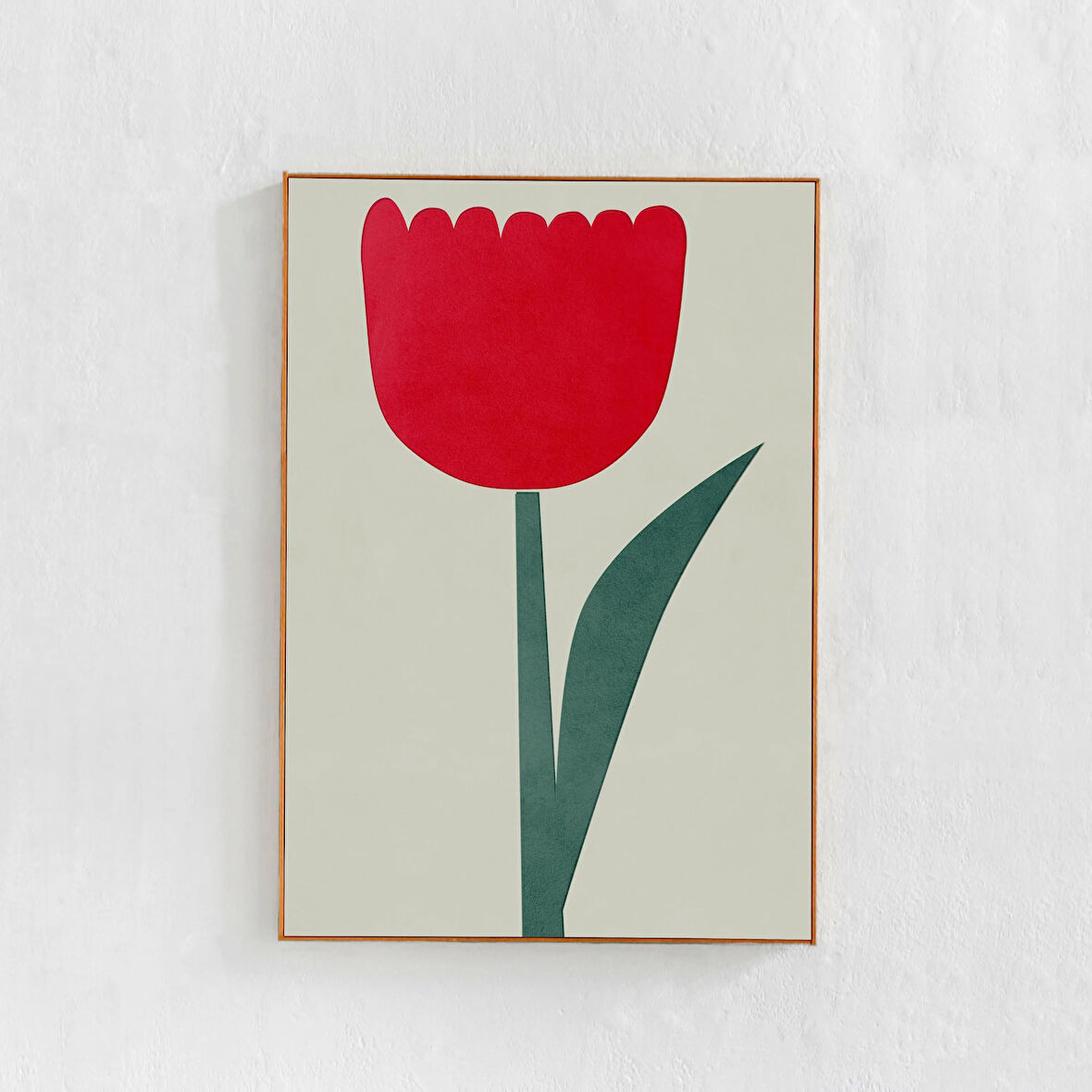 Kırmızı Lale Çiçeği: İskandinav Modern Poster