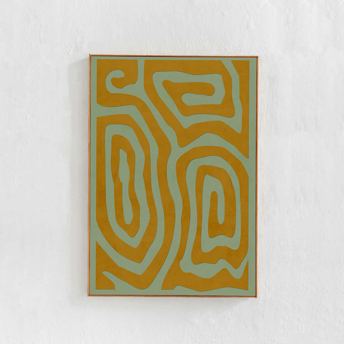 Soyut Sanat: Sarı Hardal Poster