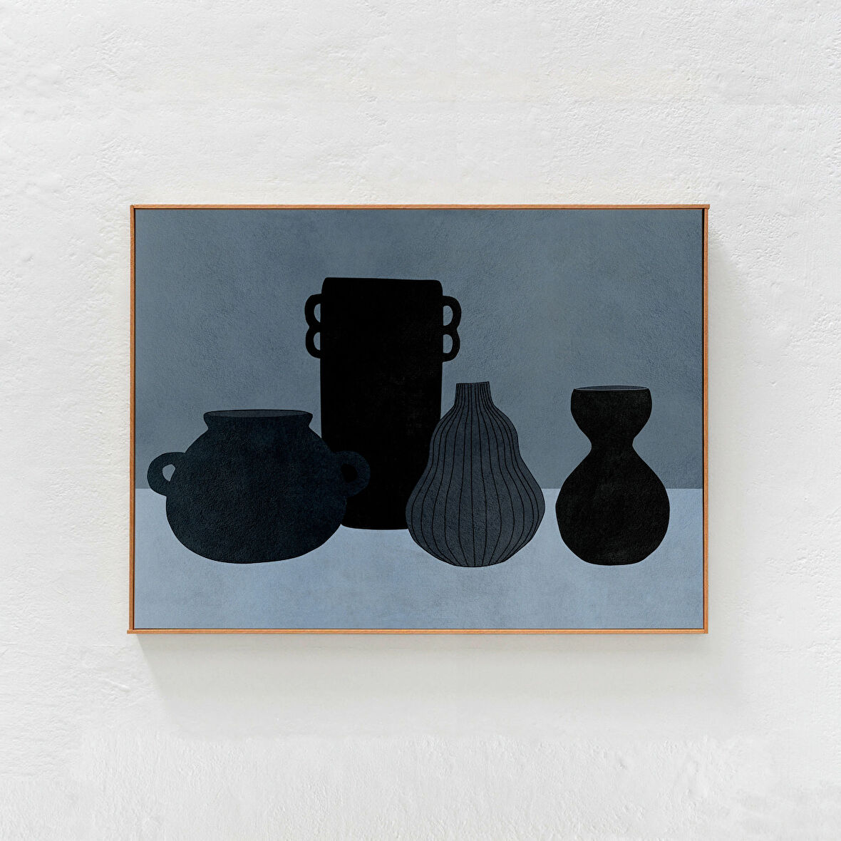 Vazolar: SANAT, Yatay Modern İskandinav Duvar Sanatı. Gri