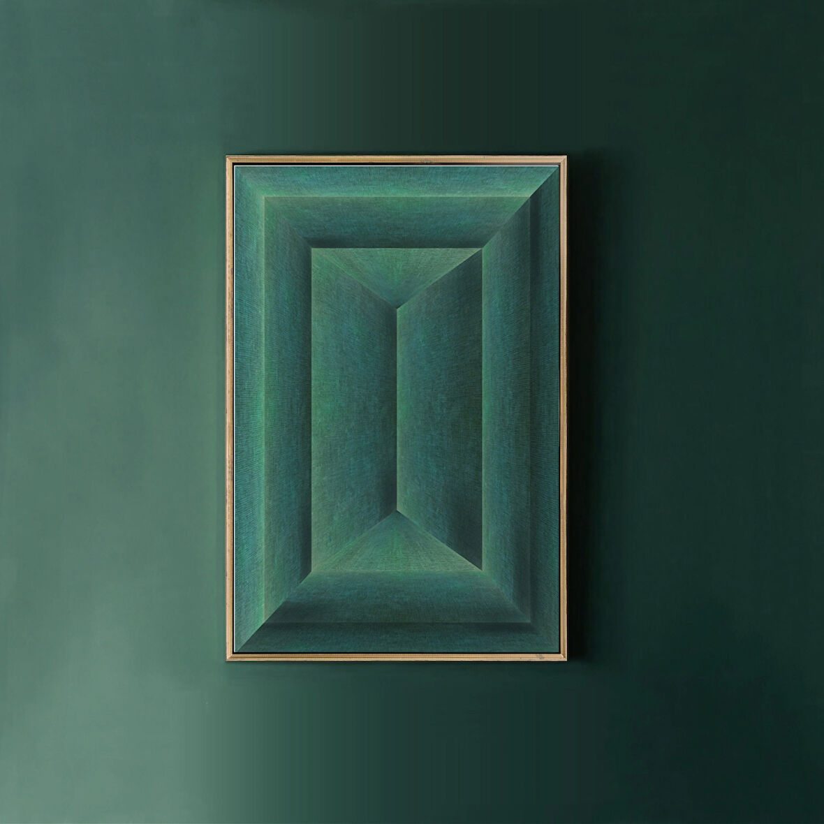 Zümrüt Yeşili Duvar Sanatı, Yeşil Soyut, Yeşil Geometrik Poster Sanatı
