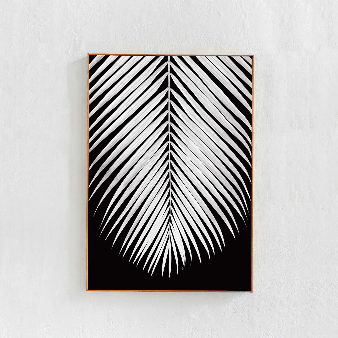 Tropikal Yaprak, Siyah Beyaz Bitki Poster Sanatı: Yurt İçin Palmiye Yaprağı Botanik Ev Dekorasyonu