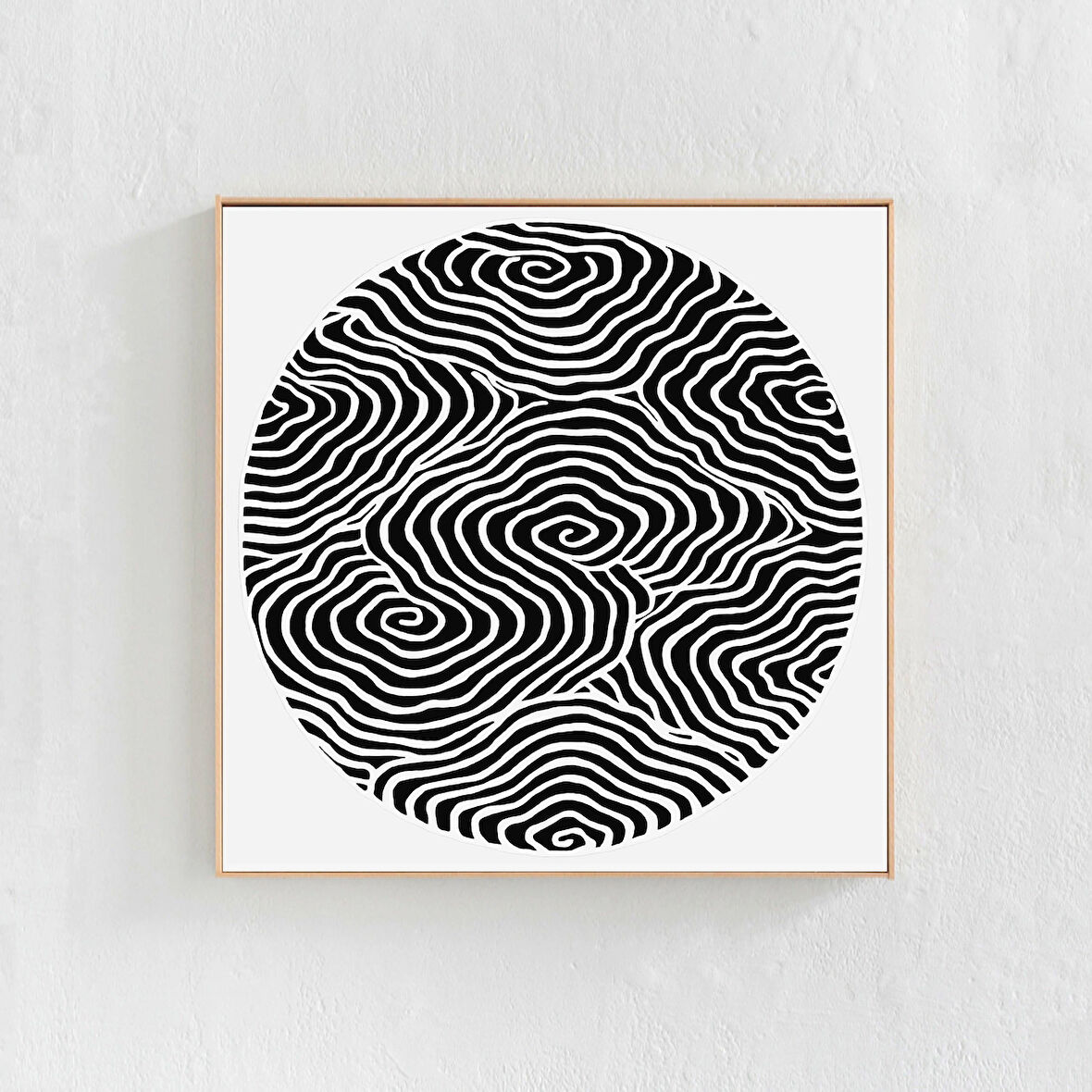 Daire, Daire Sanatı, Kare, Siyah Beyaz Soyut Sanat