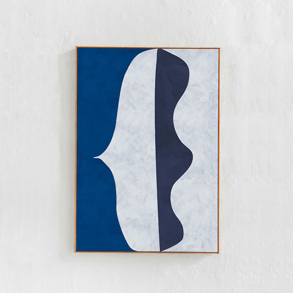 Mavi Soyut Sanat: Orta Modern Poster