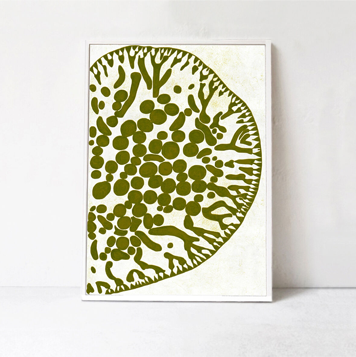 Zeytin yeşili duvar sanatı: Eklektik Ev Dekorasyonu Poster Sanatı. Soyut sanat