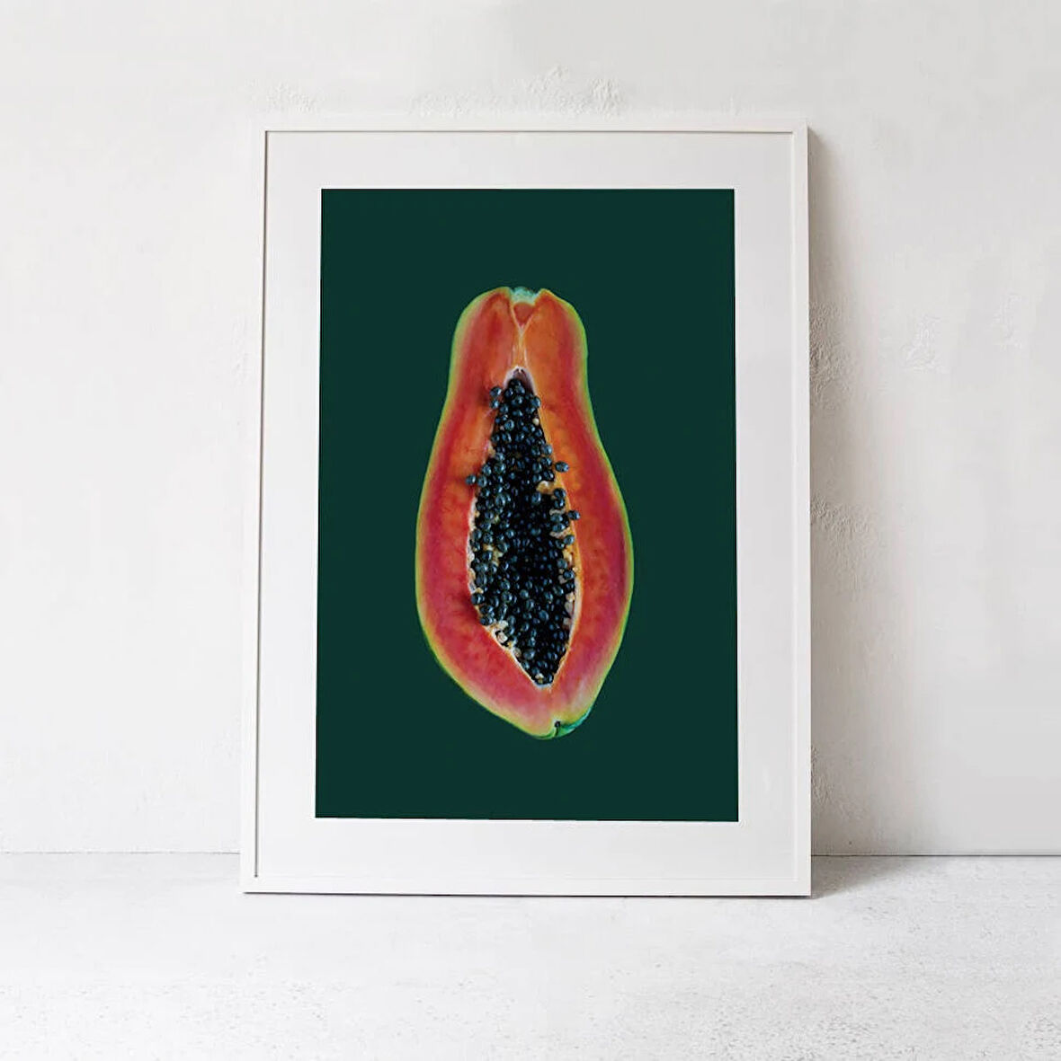Papaya, Koyu Yeşil Sanat, Meyve, Papaya Poster