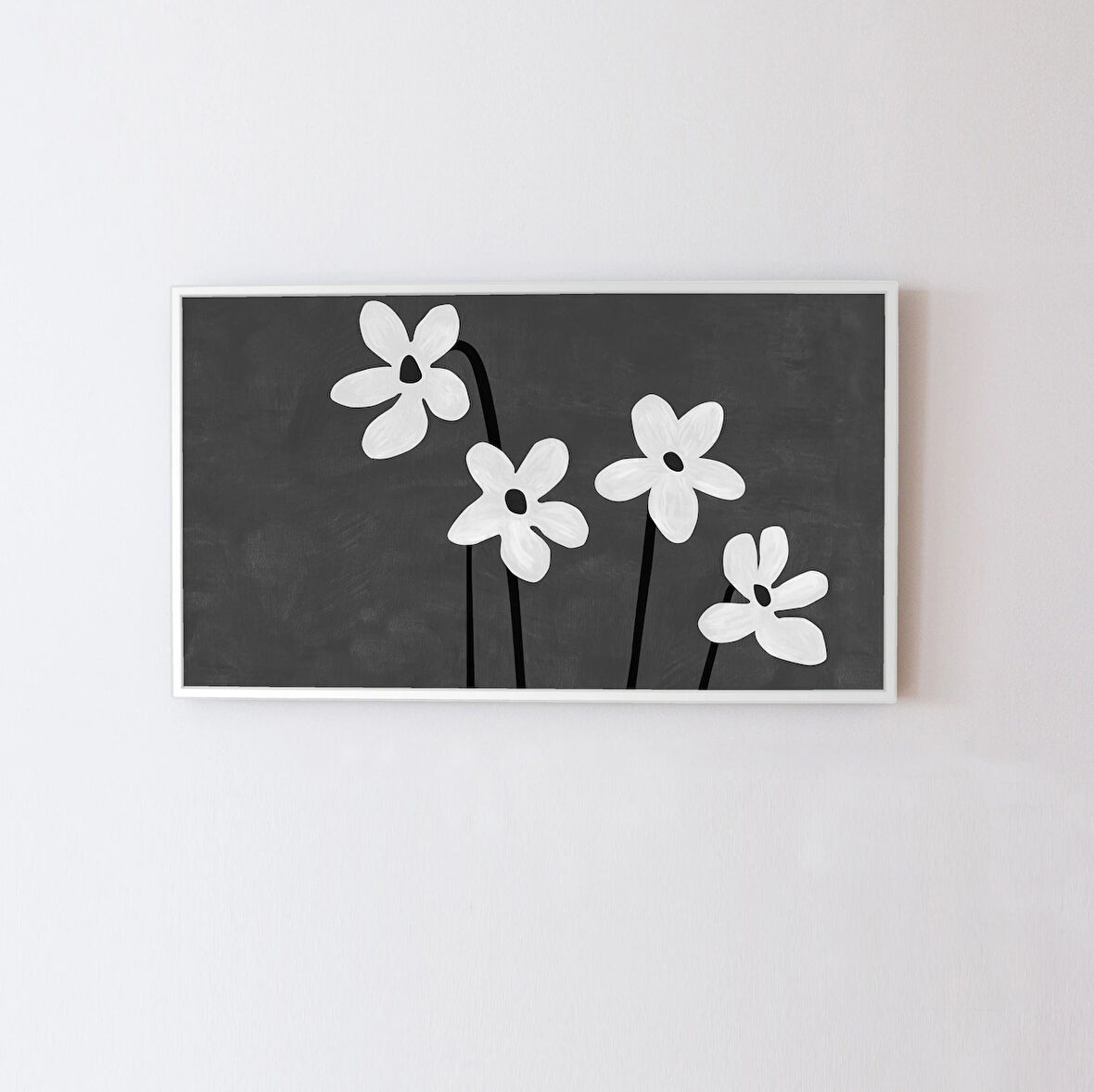 Modern Samsung Frame TV Sanatı - Soyut Çiçek Sanatı. Samsung Frame TV için, 16:9 Oranında Sanat