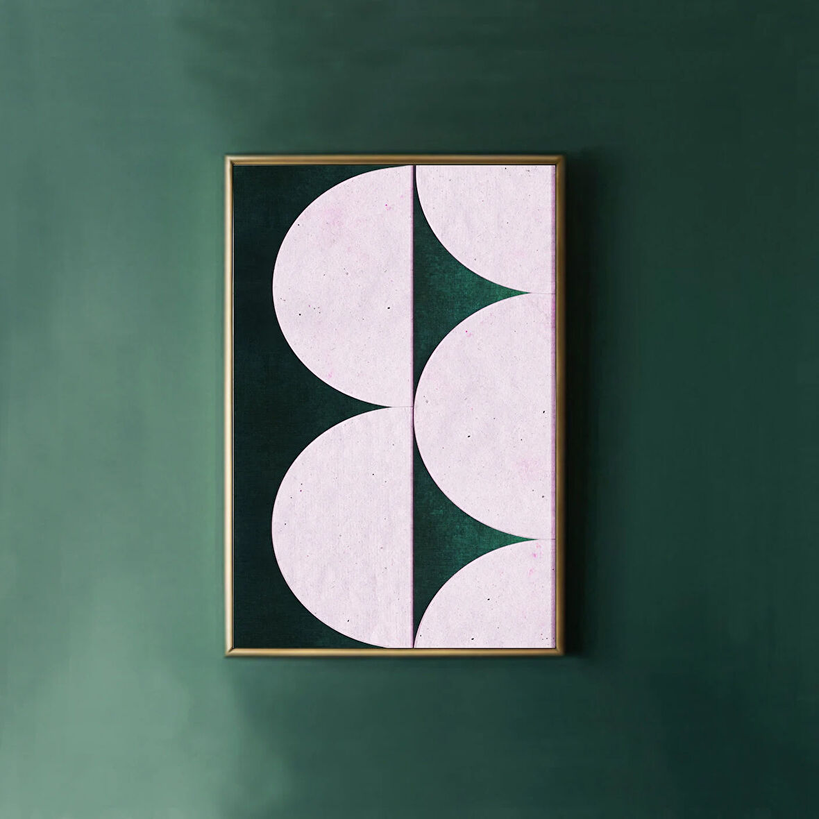 Pembe Yeşil Geometrik Sanat, Soyut, Soyut Sanat