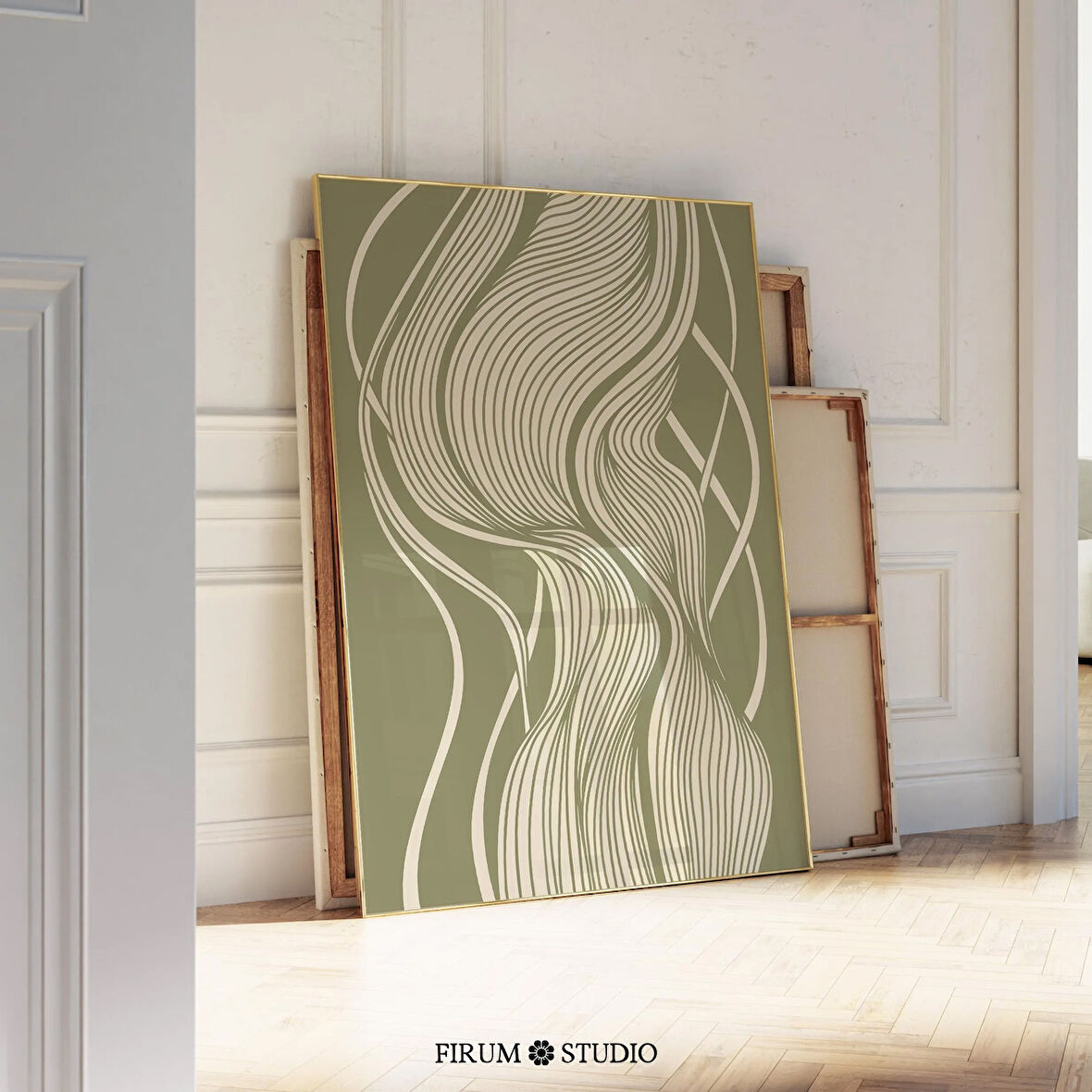 Soyut Akan Çizgiler Sanatı