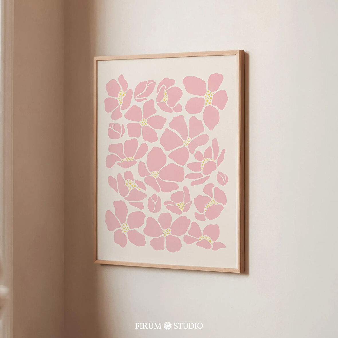 Pembe Kiraz Çiçekleri Duvar Sanatı, Kız Çocuk Odası Çiçekli Duvar Sanatı