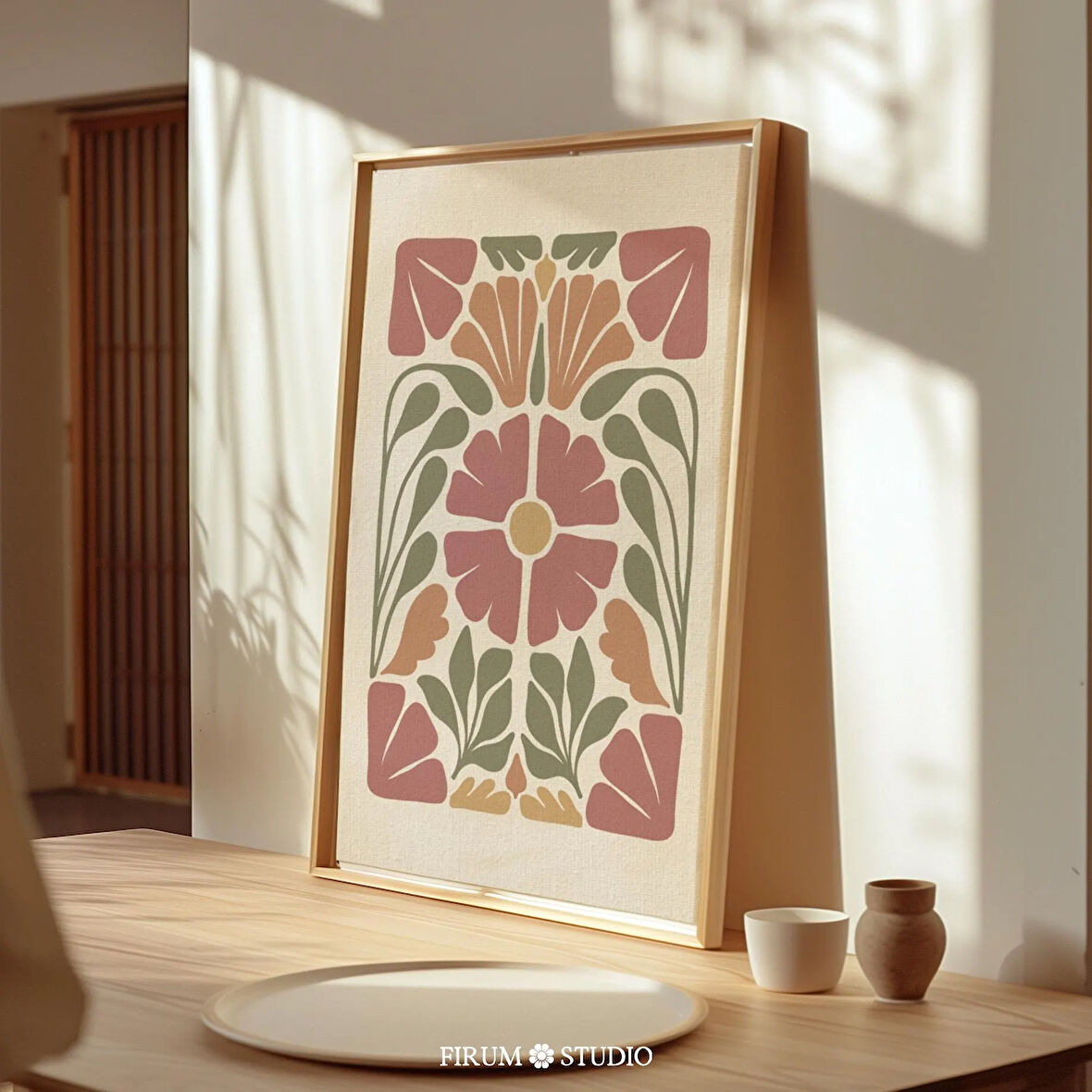 Halk Esintili Sıcak Çiçek ve Botanik Sanatı